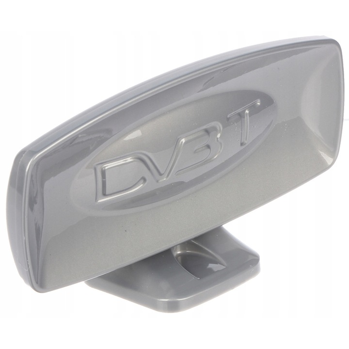 Antena TV cu banda larga DV-W, interioara, amplificator cu zgomot redus 28 dB, polarizare V/H, cu alimentator 12V/100mA inclus, Gri, 289 x 165 x 98 mm