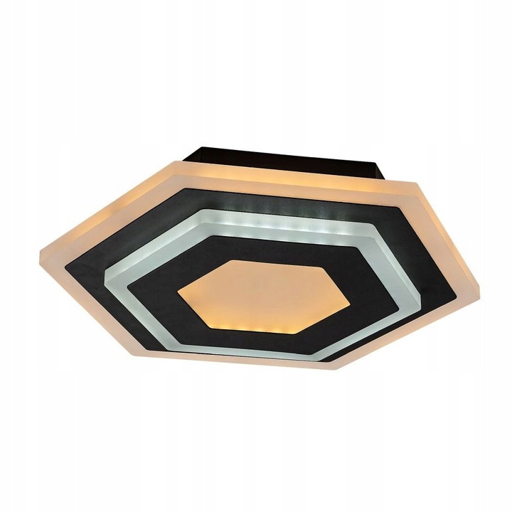 Lampa sufita LED Rabalux Bitsi 71113, 23W, temperatura reglabila 3000-6000K, negru/galben, 270x235 mm