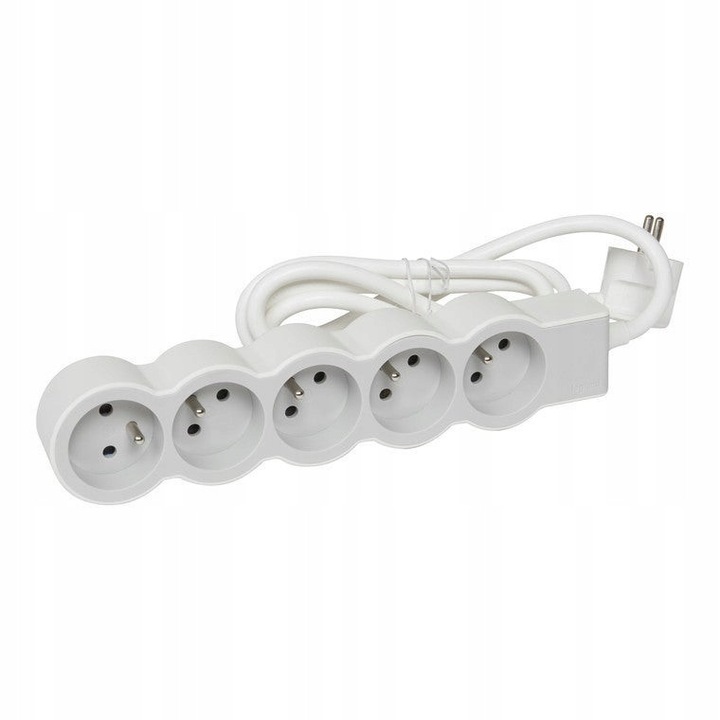 Разклонител Legrand 5 гнезда бяло-сив 250x54x37mm 3м