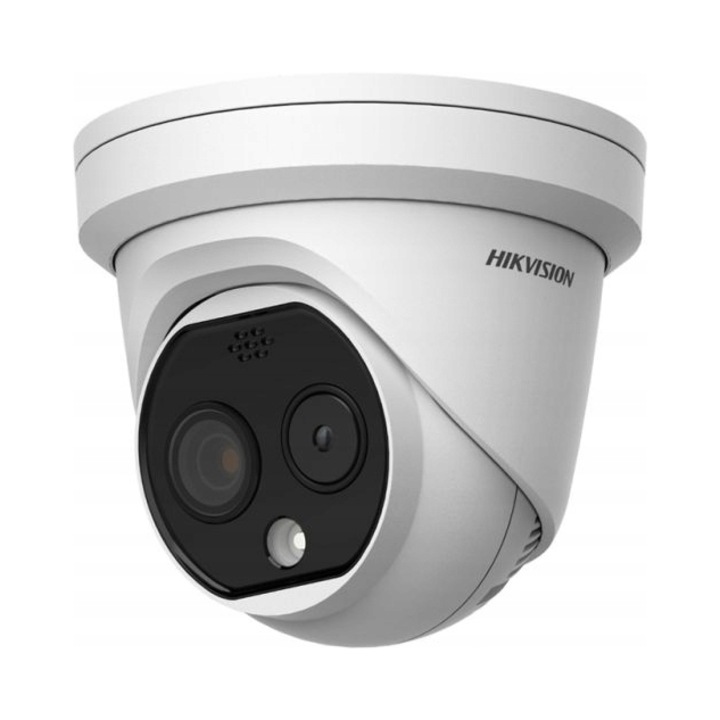 Hikvision DS-2TD1228-2/QA hibrid IP hőkamera, megfigyelő kamera, 4 MP, 2.2 mm objektív, PoE, IP66, 15 m éjszakai látás, fehér, 1 db
