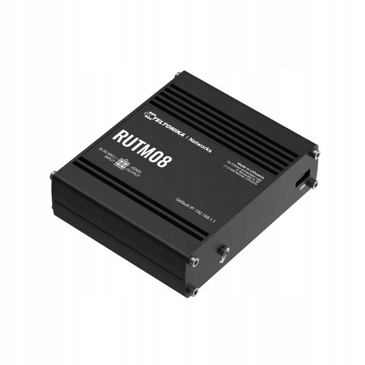 Router/Ruter Teltonika RUTM08, Gigabit Ethernet, 4 LAN + 1 WAN port, SIM kártya foglalat, Fekete