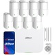 Sistem alarma wireless Dahua AirShield kit 8 senzori PIR alb