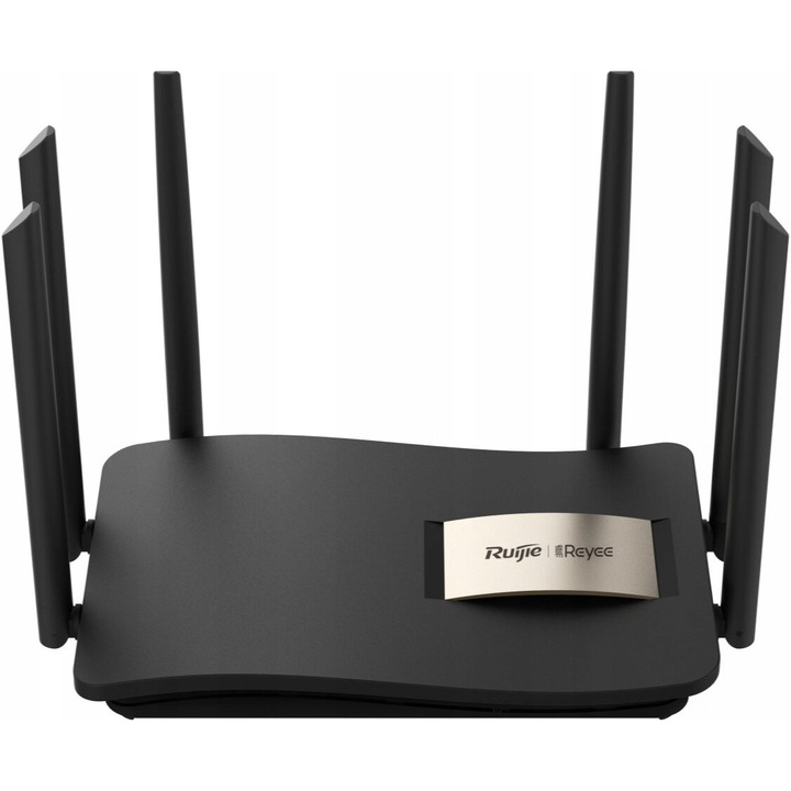 Router Ruijie RG-EW1200G Pro Kétsávos Wi-Fi 5 AC1300 (867+400 Mb/s), 4 Gigabit port, Reyee Mesh, 6 db 6 dBi antenna, Fekete