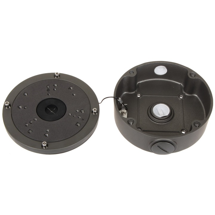 Suport montaj camera CCTV Delta BD-320G AKU5V1, suport de prindere, din aluminiu, etans IP66, gri grafit, O137 x 51 mm