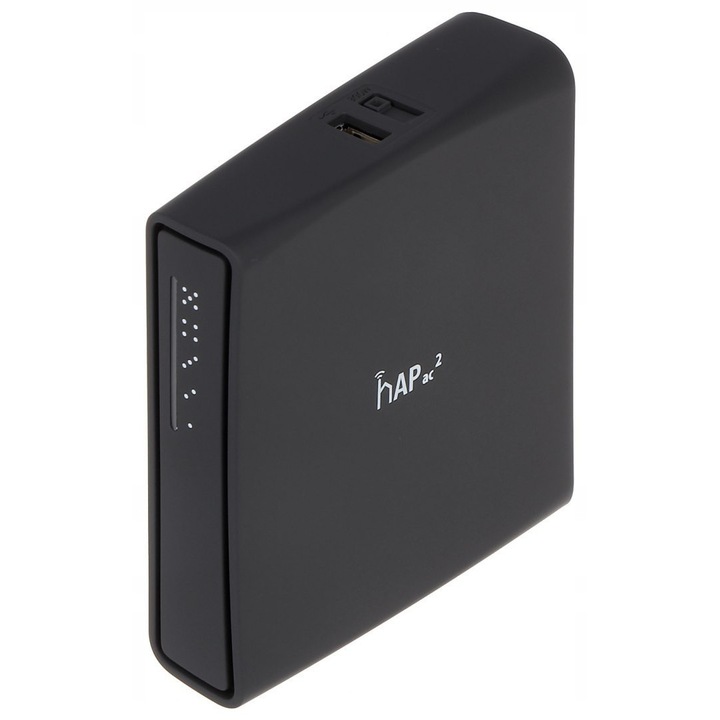 Punct de acces / Access point MikroTik RB-D52G-5HACD2HND-TC-HAP-AC2, dual-band 2.4/5 GHz 300+867 Mb/s, 4 x Gigabit LAN switch, PoE pasiv, Negru