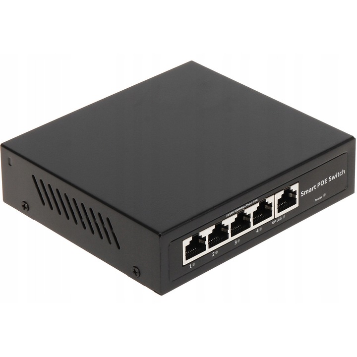 Delta GTX-C1-5-4G1G/X PoE Switch, 4 portos, fém, 125x115x33mm