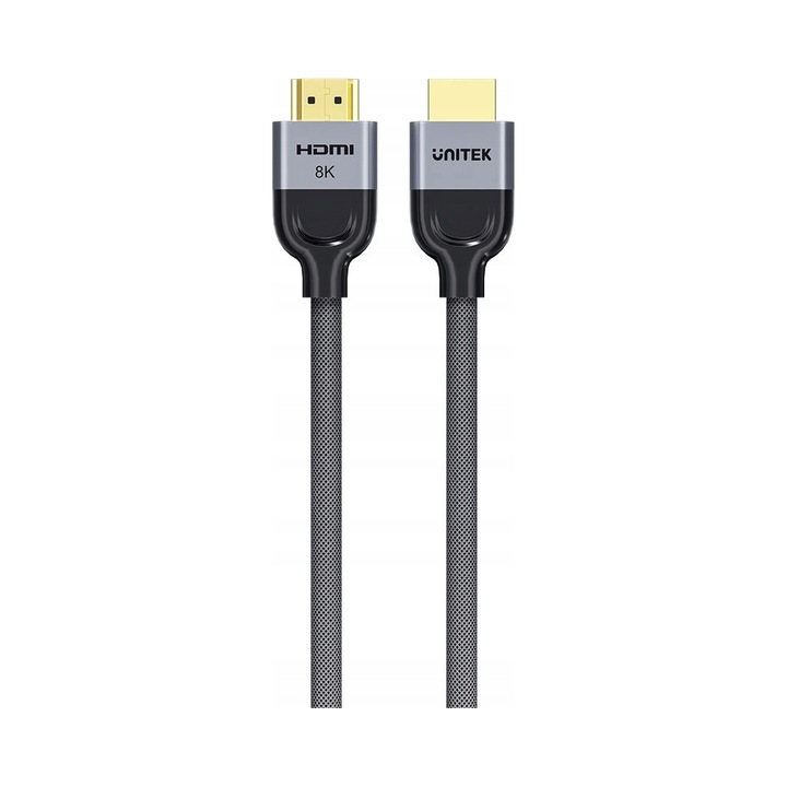 Кабел HDMI Unitek 8K 2.1, найлон, 8м, златист