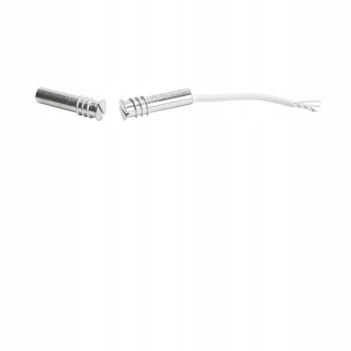 Contact magnetic / senzor magnetic Satel S-3 cilindric, din aluminiu, cu semnalizare sabotaj si detectie deschidere usi/ferestre, argintiu, 36.3x8.6x11 mm
