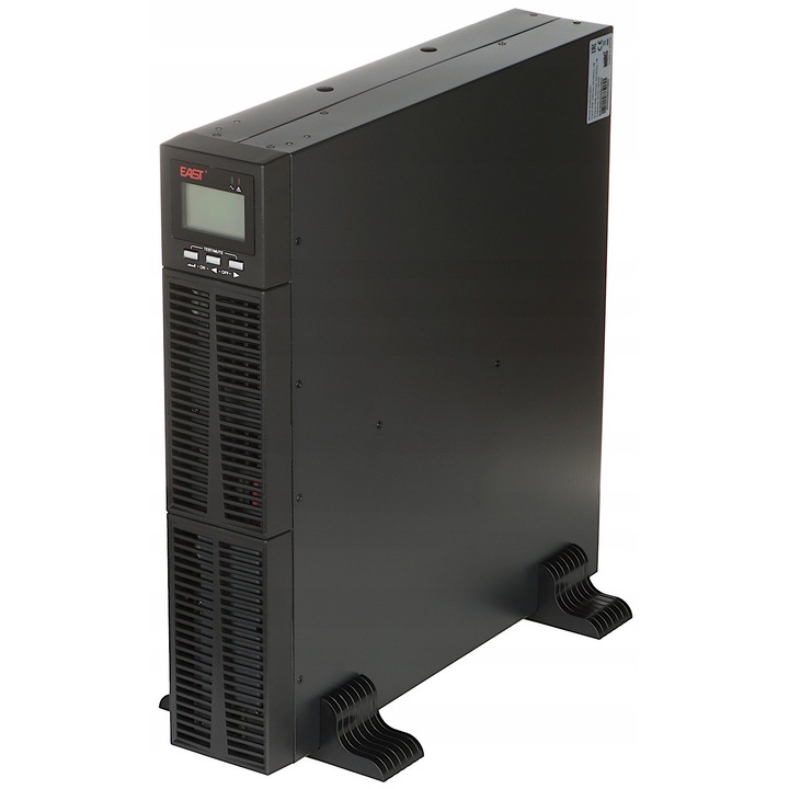UPS East AT-UPS2000RT/3-RACK, online, 19" RACK szereléshez, 2000 VA, Fekete, 18.1 kg