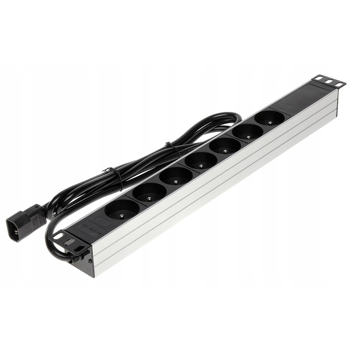 Разклонител Delta PD-7 Rack 7 гнезда, 230V, 16A, 483x45x44mm