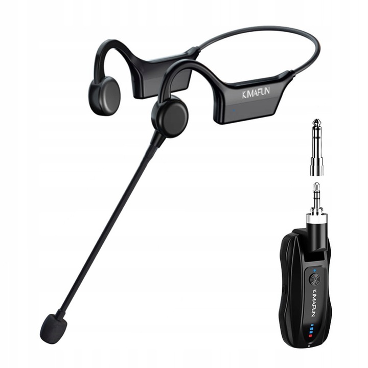 Microfon wireless Kimafun KM-GWP91, rezistent IP67, negru, set complet