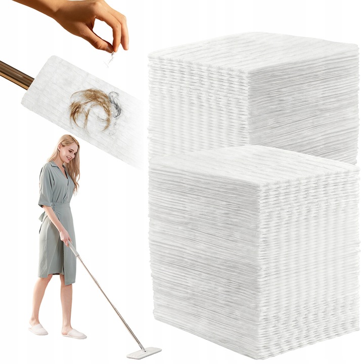 160 servetele de unica folosinta pentru mop, albe, rezistente la murdarie