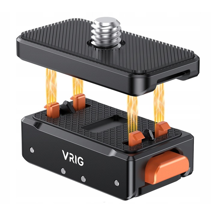 Адаптер за монтаж VRIG AC07 за Insta360 Ace Ace Pro, алуминий, черен, 30g