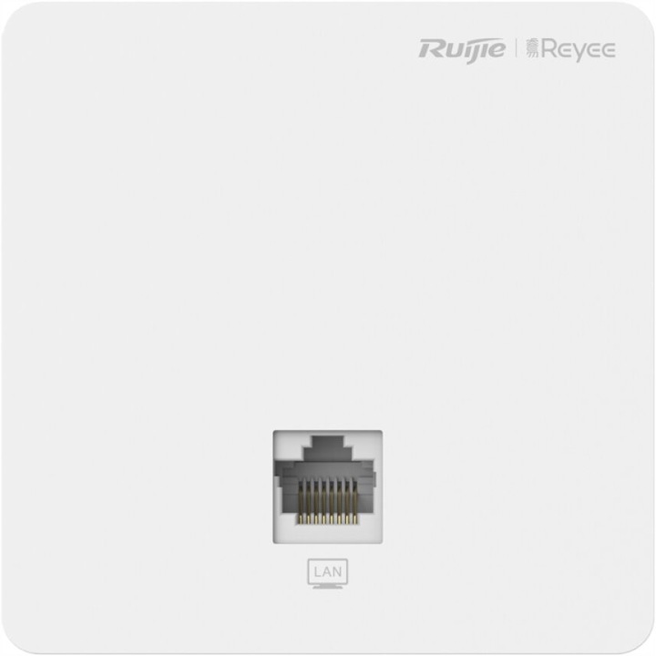 Punct de acces Ruijie RG-RAP1200(F) dual-band 2,4/5 GHz, Wi-Fi 5 1300 Mb/s, PoE pass-through, montaj pe perete, Alb