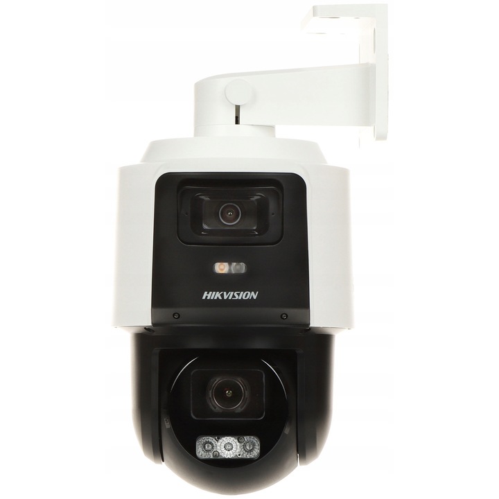 Kamera IP PTZ Hikvision DS-2SE3C410MWG-E/14 (2.8mm), TandemVu PTZ+panoráma, 3.7 Mpx, 10x optikai zoom (5.76-57.6 mm), PoE 802.3at, IR 80m/30m, WDR 120 dB, Fehér/Fekete