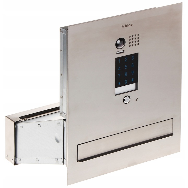 Vidos S1401D-SKM videó kaputelefon, integrált postaládával, ezüst, 285x350x260-410mm