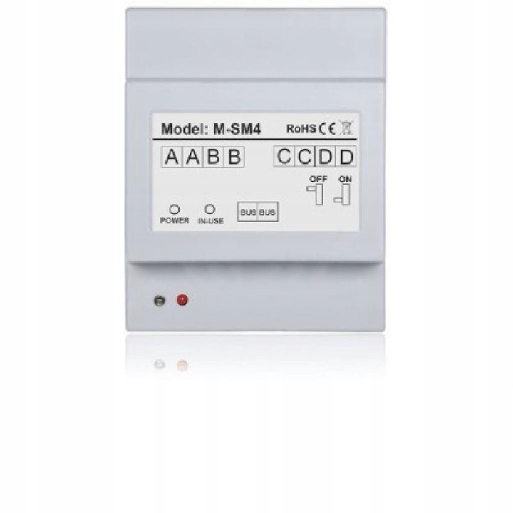 Vidos M-SM4 jelmodul, 4 kimenet, fehér, 89x71x45mm