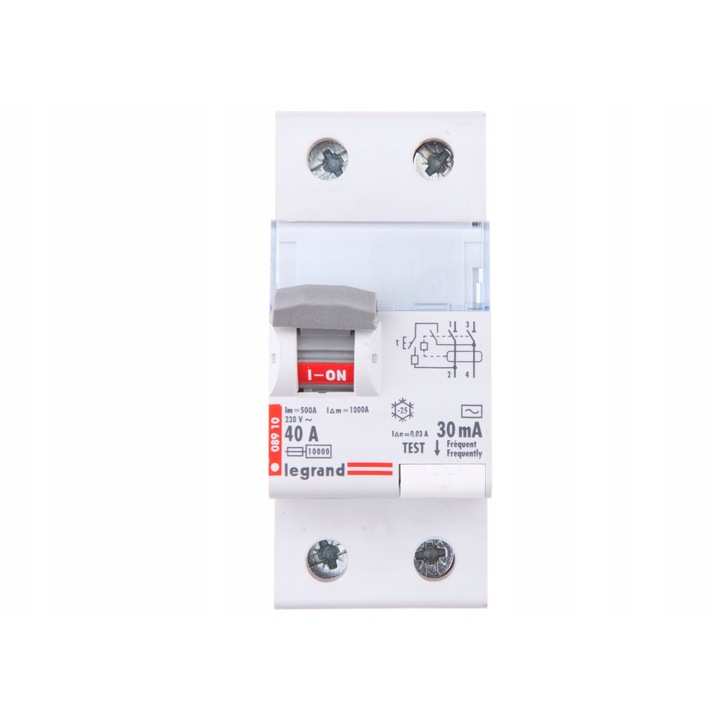 Intrerupator diferential Legrand 411510 P302 TX3, 2P, 40 A, 30 mA, tip AC, alb, 1 buc