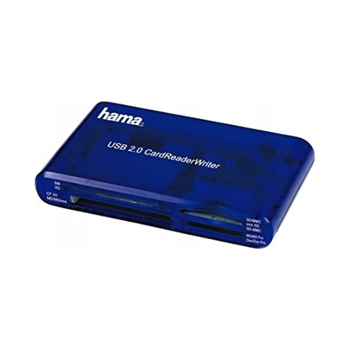 Четец за карти Hama 35 в 1 USB 2.0 бърз 57x97x17mm