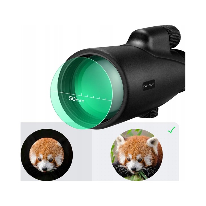 Монокуляр K&F Concept 12x50mm BAK-4 многослоен водоустойчив 17x7.5cm