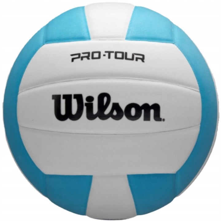 Топка за волейбол Wilson Pro Tour бяло-синя размер 5, лека, издръжлива, 65x67см
