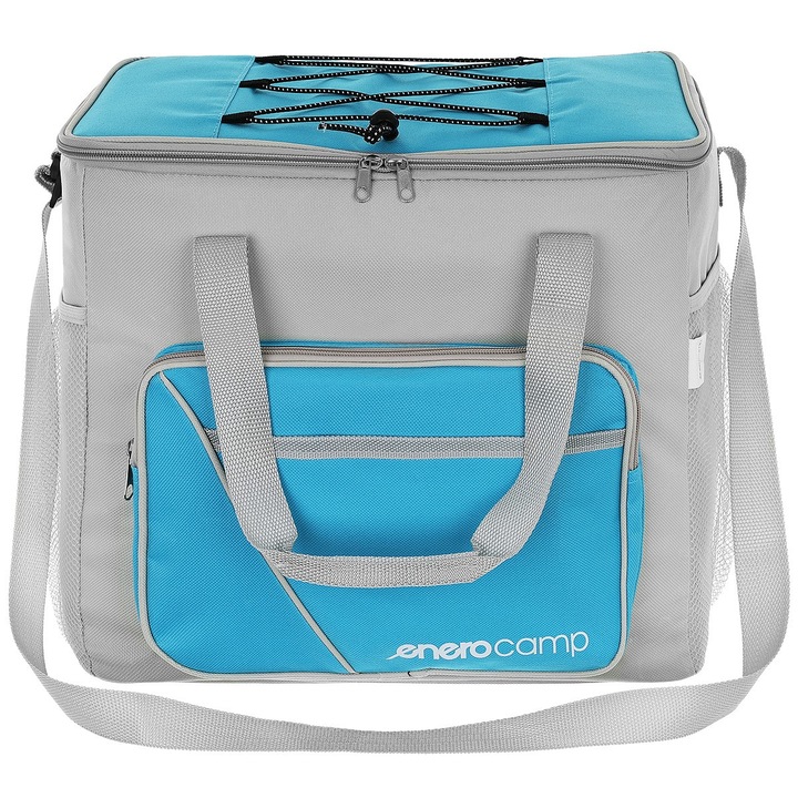 Туристическа термо чанта Enero Camp 30L сиво-синя 36x26x33см