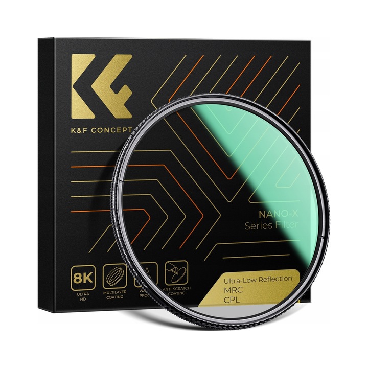 Поляризиращ филтър CPL K&F Concept Nano-X ултратънък 67 мм