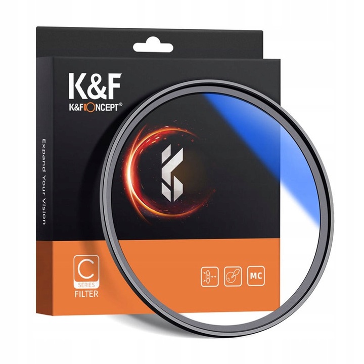 UV филтър K&F Concept 82mm японско стъкло тънък алуминий