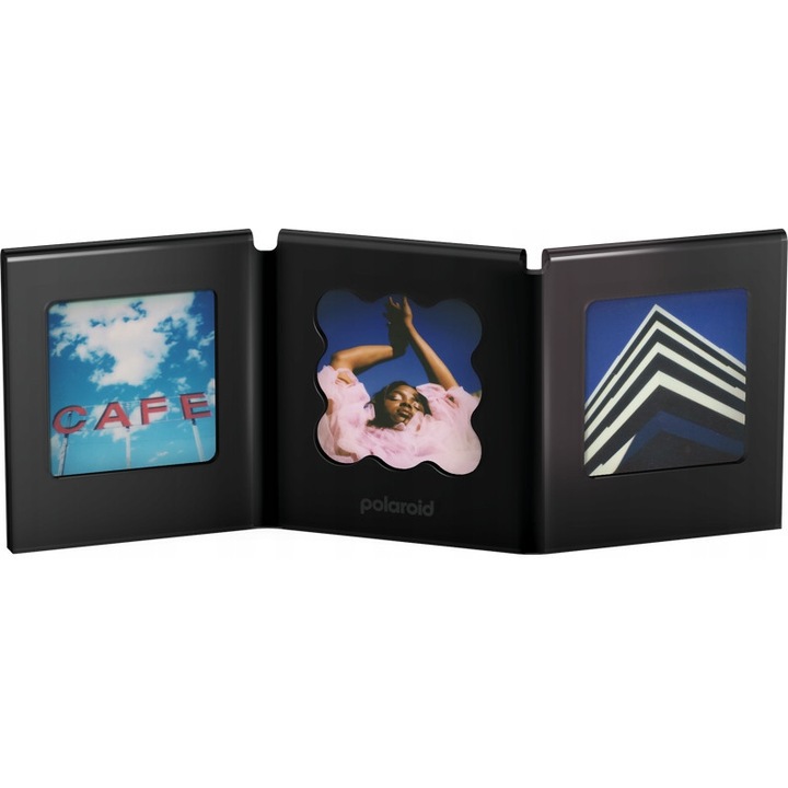 Комплект рамки за снимки Polaroid 6409, акрилни, сгъваеми, матово покритие, черни