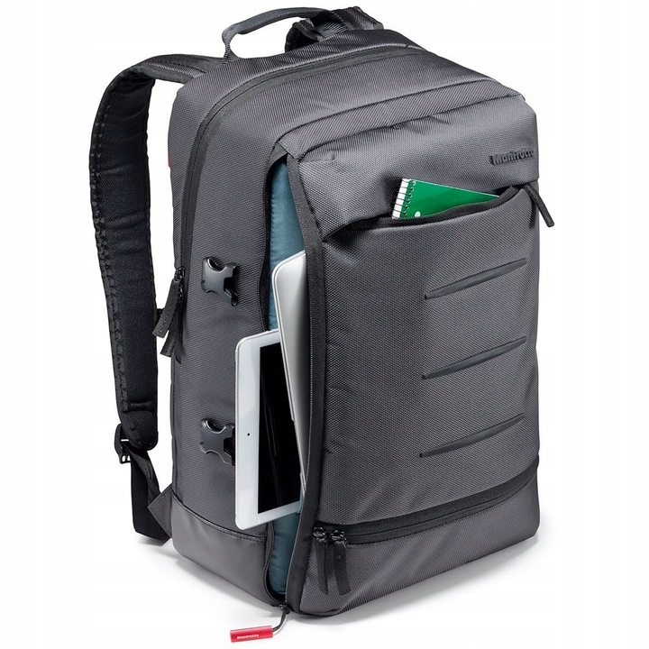 Manfrotto, Textil fotós hátizsák laptop rekesszel és külső állványrögzítéssel Manhattan Mover 30, Szürke