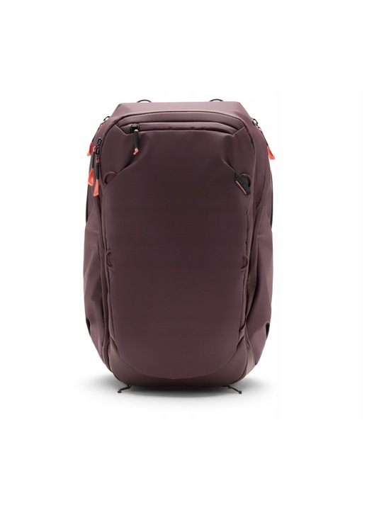 Peak Design, utazó hátizsák / backpack 400D újrahasznosított nejlonból, állítható kapacitás 35–45 L, vízálló cipzárak, Travel Backpack 45L Eclipse, lila, 45L