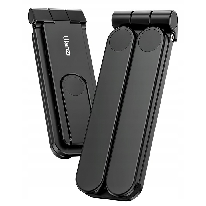 Trepied pentru smartphone Ulanzi MA26, статив сгъваем от алуминий, ултракомпактен, с 2 "студени обувки" и функция за селфи/стойка, Черен