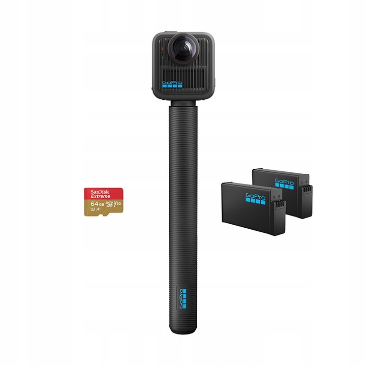 Camera sport GoPro MAX2, 4K, stabilizare, negru, set accesorii