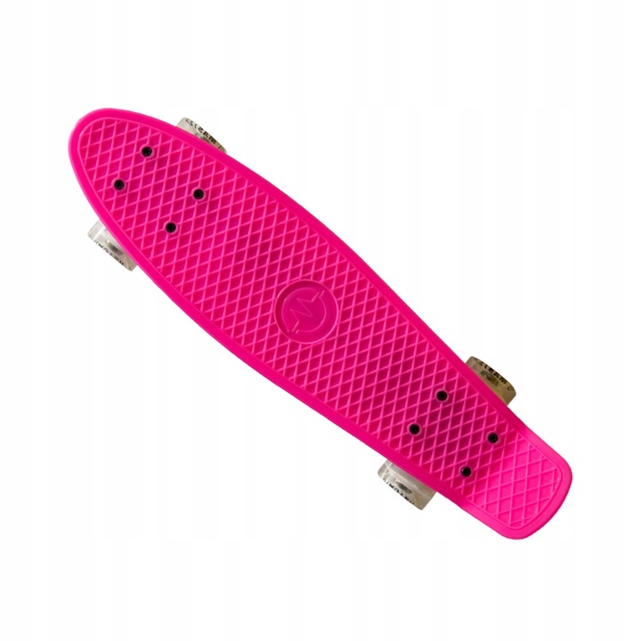 Скейтборд, Master Fishboard, LED колела, розов, 22"