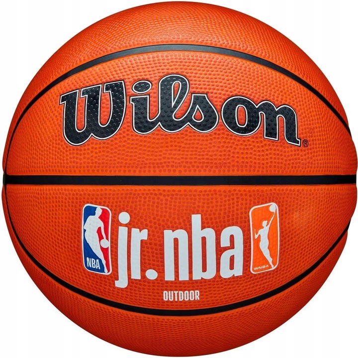 Баскетболна топка Wilson NBA WNBA Auth Jr WZ3021801XB за открито, с текстуриран захват, оранжева, размер 6