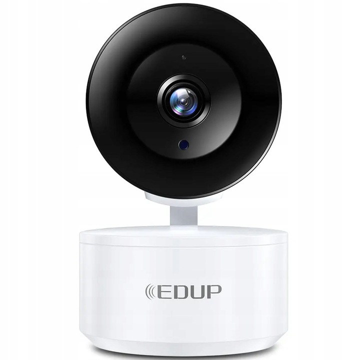 IP камера за наблюдение EDUP EP-1080P15 безжична, 1080p Full HD, въртяща се на 360° с IR нощно виждане, двупосочно аудио, бяла