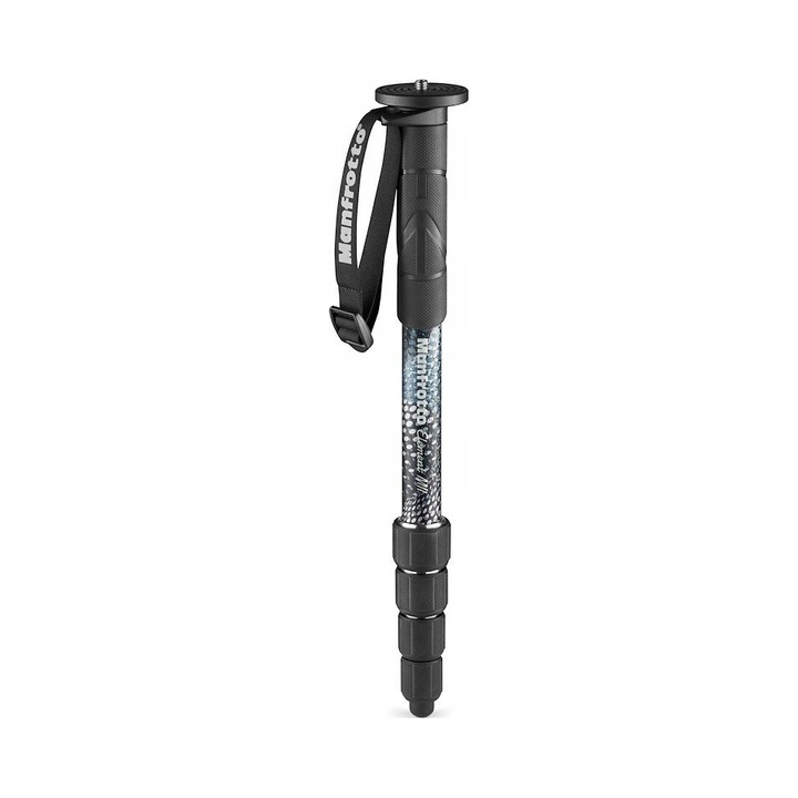 Manfrotto Element MII monopod, 15 kg teherbírás, gyors csavaros zárak, dupla 1/4''/3/8'' menet, fekete, 159 cm