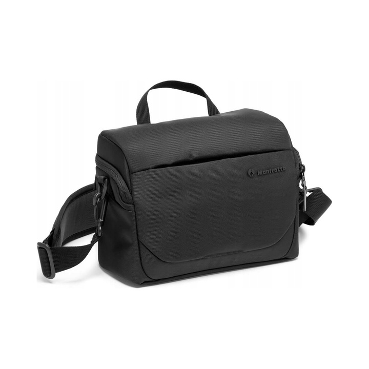 Geanta foto Manfrotto Advanced III M, negru, 26.5x12x19.5 cm, compartimente modulare, husa ploaie inclusa