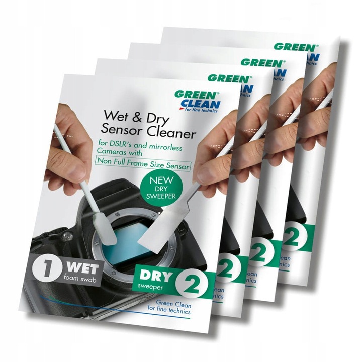 Green Clean 4 db-os spatula készlet, nem teljes képkockás, APS-C szenzorok tisztításához, 15mm