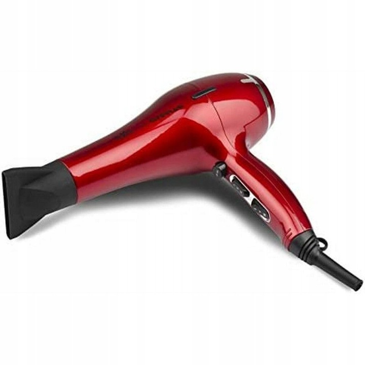 G3Ferrari G30034 Texta Star hajszárító, professzionális AC motor 2100W, 6 sebesség/hőmérséklet kombináció, diffúzor és szűkítő, Piros
