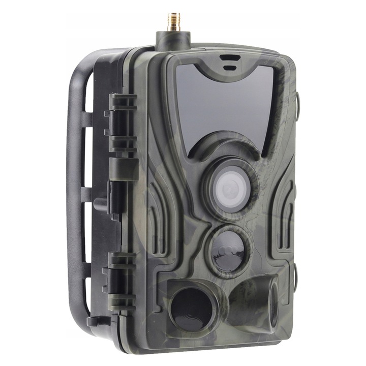 Ловна камера Suntek HC-801A, 36 IR диода 940nm, PIR детекция 120° и време за реакция 0.3s, запис 1080P, снимки 16MP, USB-C, камуфлаж, захранване 8x AA