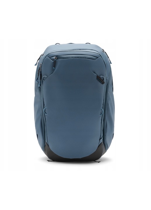 Peak Design, utazó hátizsák újrahasznosított 400D nylonból DWR bevonattal, állítható kapacitás 35–45L, vízálló cipzárak, laptoptartó zseb, Travel Backpack 45L, Ocean, 45L