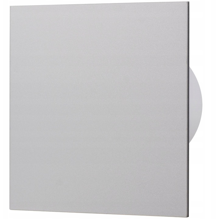 Ventilator de baie/extractor Orno OR-WL-3201/100/PS cu panou plexi OR-WL-3203/G, 100 mm, silentios 26 dB, 8W, montaj pe perete sau tavan, cu cablu si intrerupator snur, Gri
