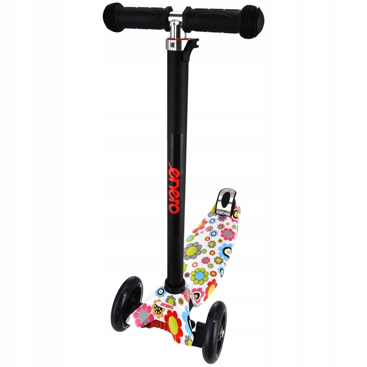 Enero Maxi Flowers gyermek roller, 3 kerék, LED, állítható, 46x24cm