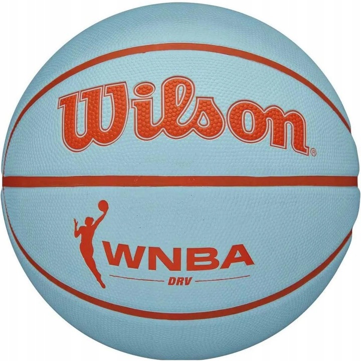 Баскетболна топка Wilson WNBA DRV WTB4809XB06, размер 6, за открито, текстурирана повърхност за сцепление, синьо/оранжево, 1 бр
