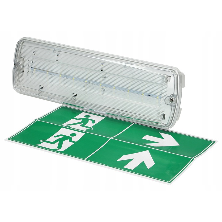 LED аварийна лампа с акумулатор 2,7W 3ч IP65 бяла 34,9x10,7x6,4см