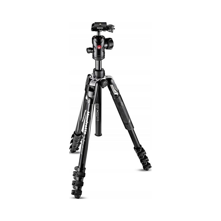 Manfrotto Befree Advanced Lever állvány, alumínium, 4 szekció, fekete, 40x151cm