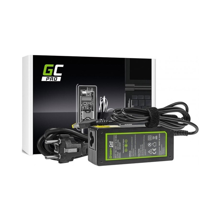 Incarcator laptop Green Cell PRO AD38AP, 65W 20V 3.25A, Slim Tip, compatibil Lenovo B50/G50/IdeaPad V130, Negru