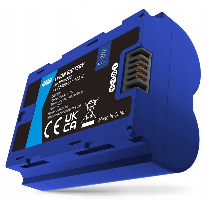 Acumulator Newell SupraCell Protect NP-W235, Li-ion 7,2 V 2400 mAh (17,3 Wh), rezistent la temperaturi -20–90°C, carcasa ignifuga V1, Albastru, 1 buc