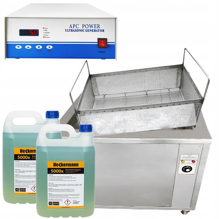 Ултразвуков почистващ генератор Heckermann KS-360AL 135L 3000W многоцветен 38x30x14cm